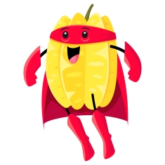 Craft Supply Classroom Cutout – Superhero Starfruit Fruit Cutout